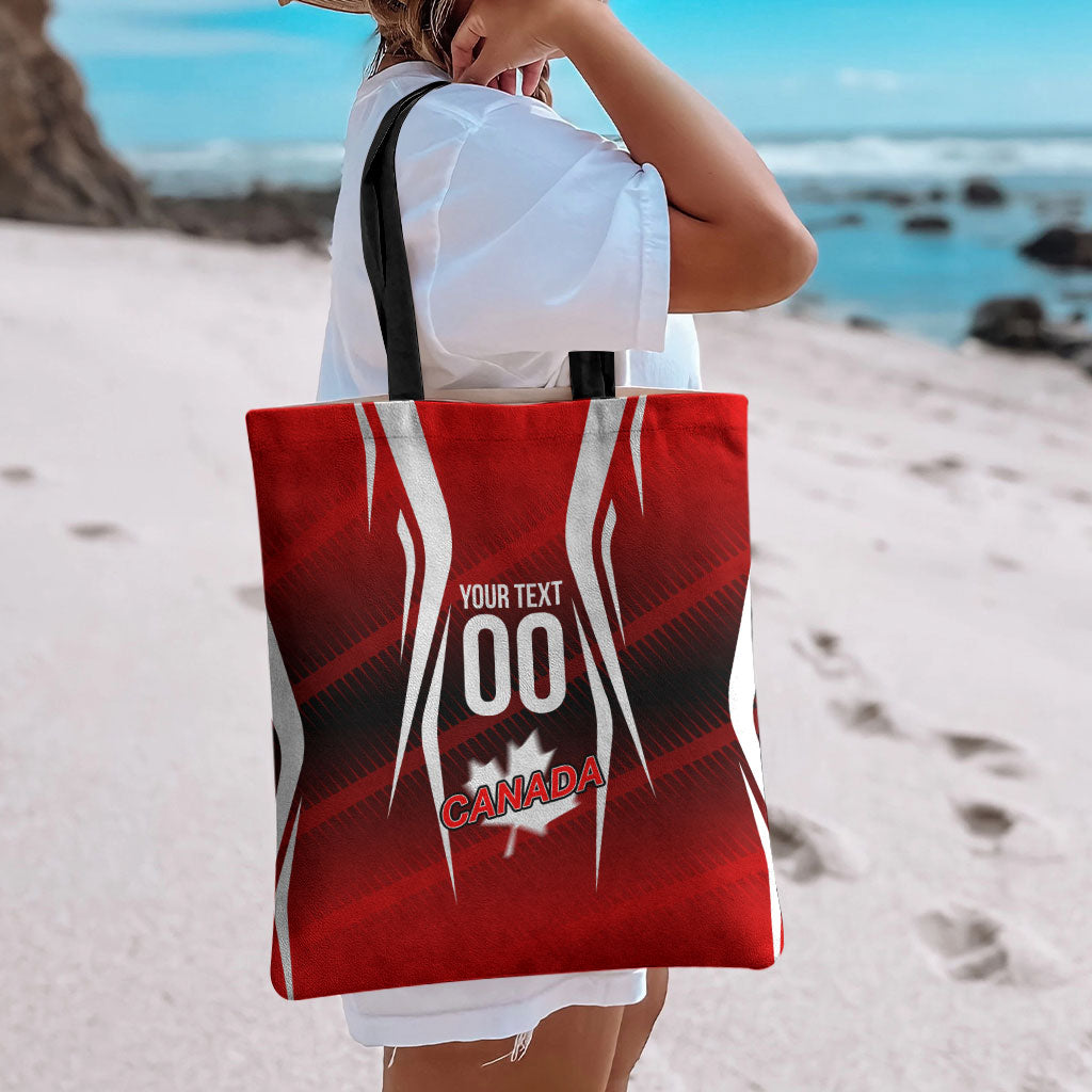 Custom Canada Soccer Player Tote Bag Go Canada Maple Leaf