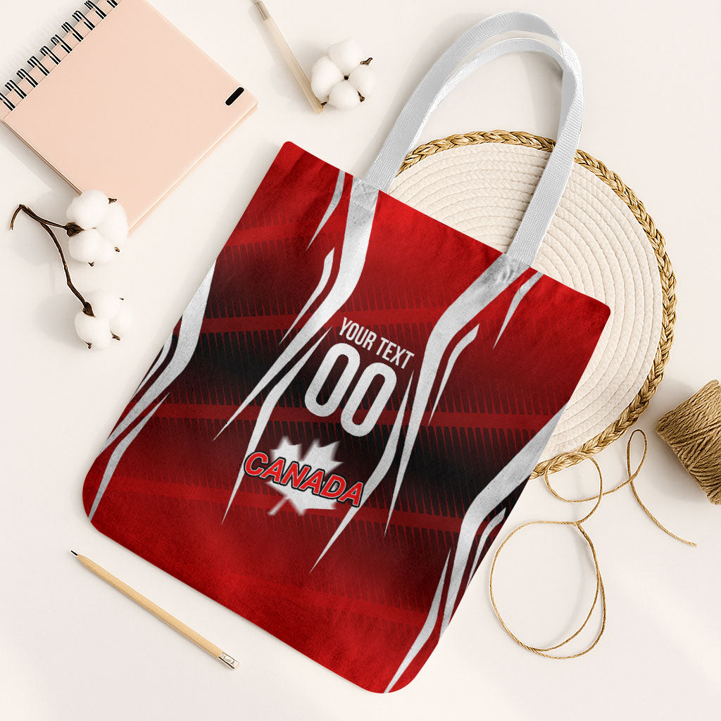 Custom Canada Soccer Player Tote Bag Go Canada Maple Leaf