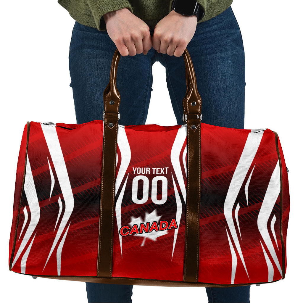 Custom Canada Soccer Player Travel Bag Go Canada Maple Leaf