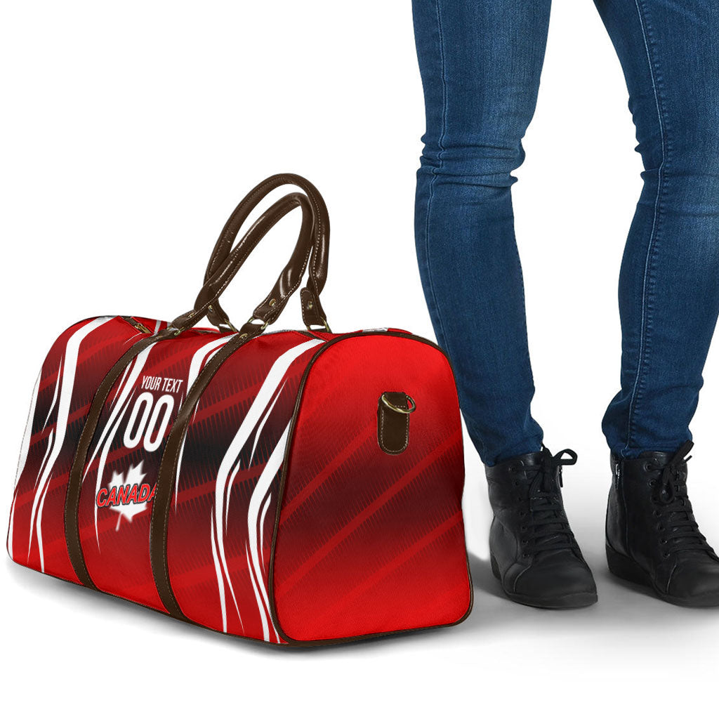 Custom Canada Soccer Player Travel Bag Go Canada Maple Leaf