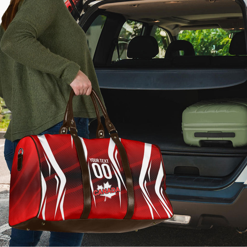 Custom Canada Soccer Player Travel Bag Go Canada Maple Leaf