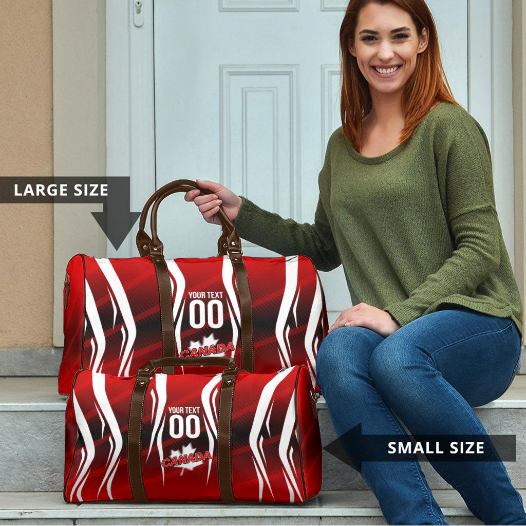 Custom Canada Soccer Player Travel Bag Go Canada Maple Leaf