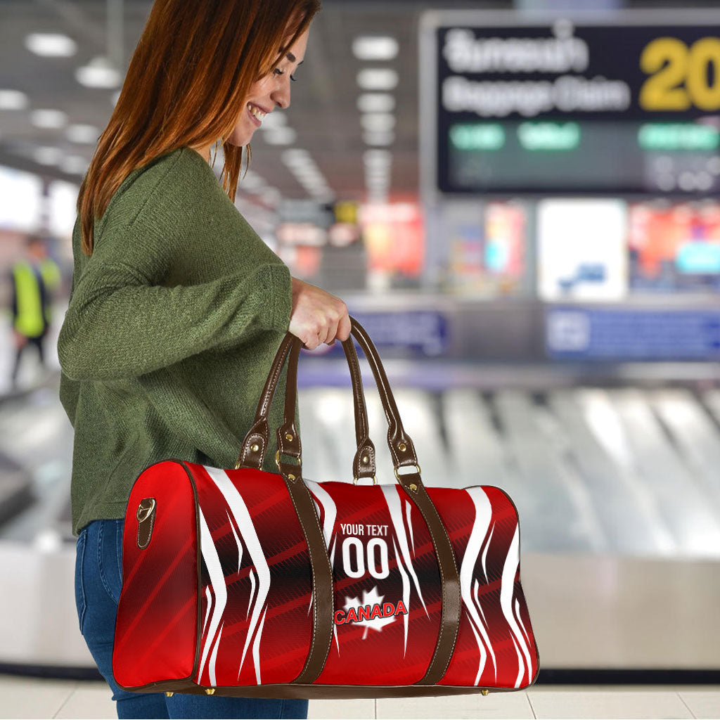 Custom Canada Soccer Player Travel Bag Go Canada Maple Leaf