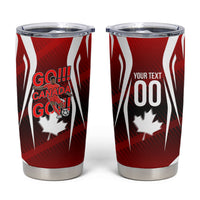Custom Canada Soccer Player Tumbler Cup Go Canada Maple Leaf