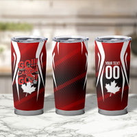 Custom Canada Soccer Player Tumbler Cup Go Canada Maple Leaf
