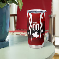 Custom Canada Soccer Player Tumbler Cup Go Canada Maple Leaf