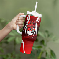 Custom Canada Soccer Player Tumbler With Handle Go Canada Maple Leaf