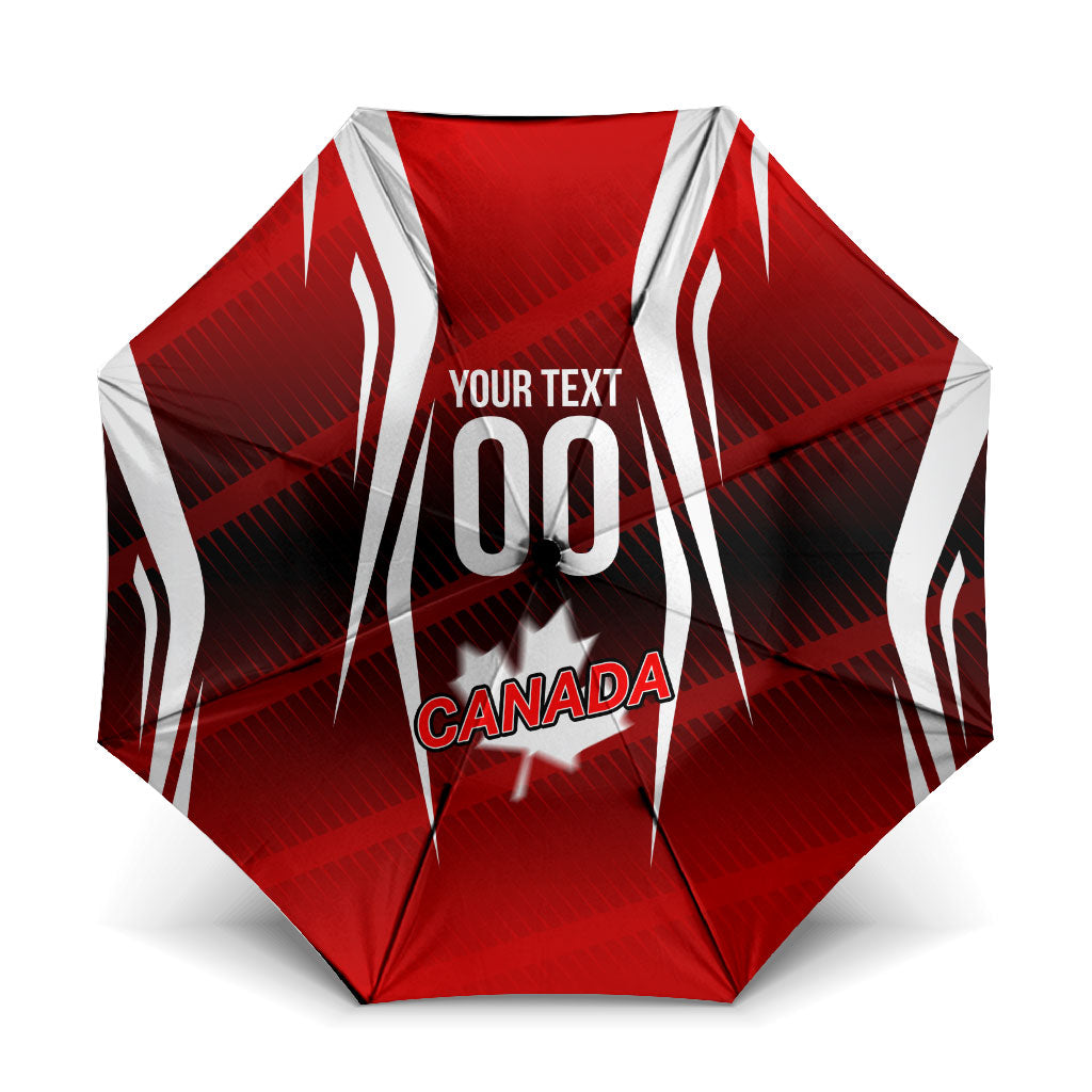 Custom Canada Soccer Player Umbrella Go Canada Maple Leaf