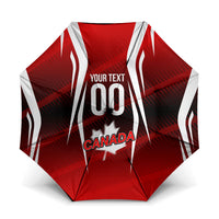 Custom Canada Soccer Player Umbrella Go Canada Maple Leaf