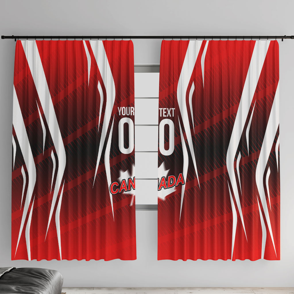 Custom Canada Soccer Player Window Curtain Go Canada Maple Leaf