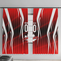 Custom Canada Soccer Player Window Curtain Go Canada Maple Leaf