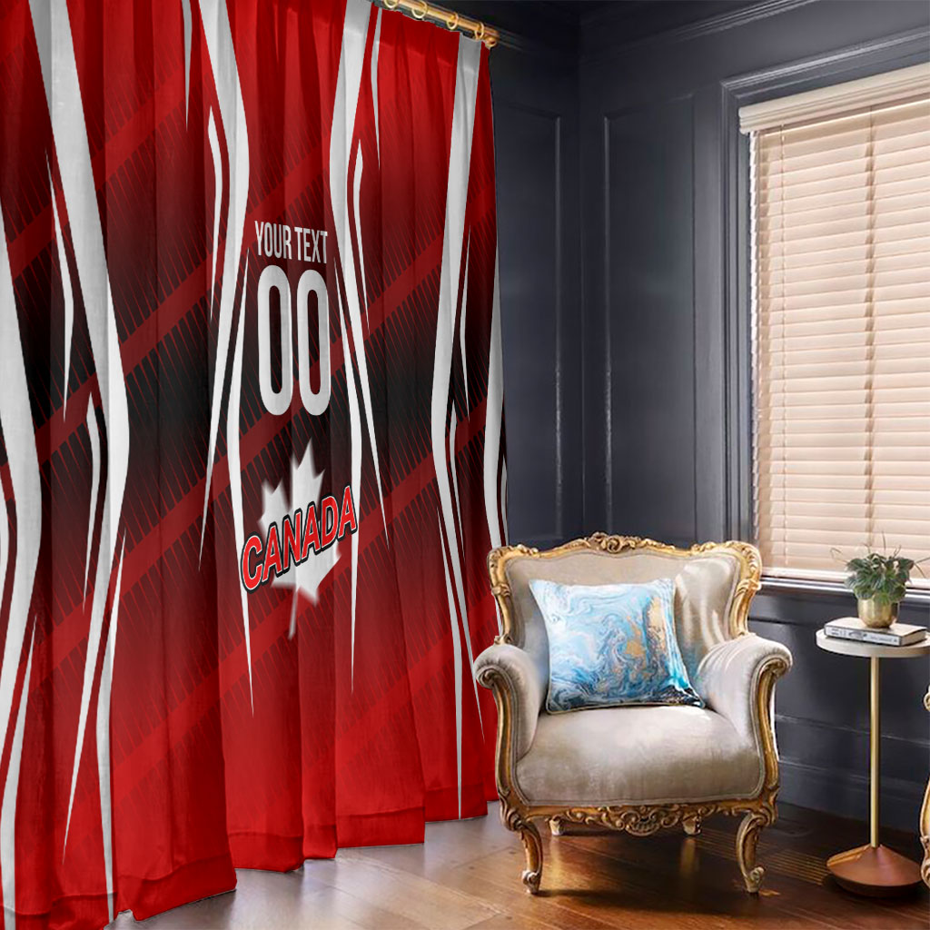 Custom Canada Soccer Player Window Curtain Go Canada Maple Leaf