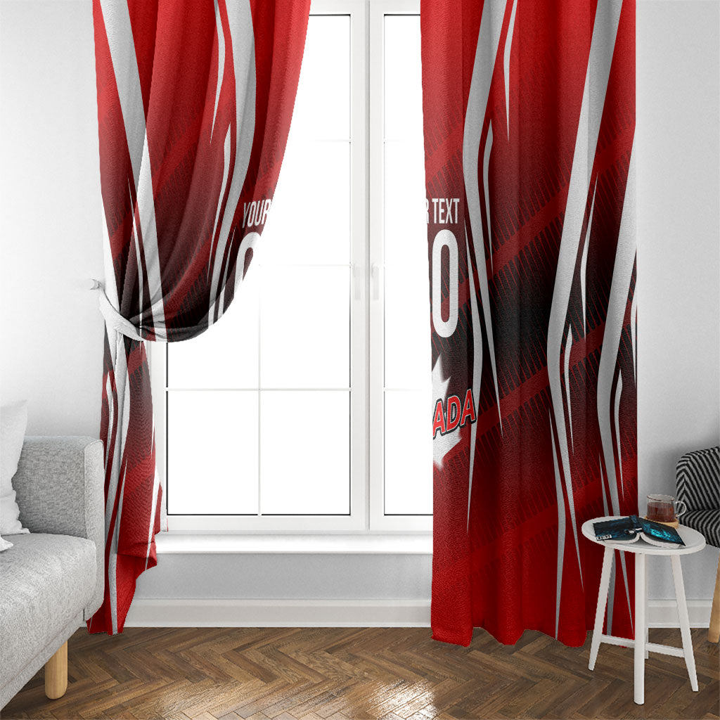 Custom Canada Soccer Player Window Curtain Go Canada Maple Leaf