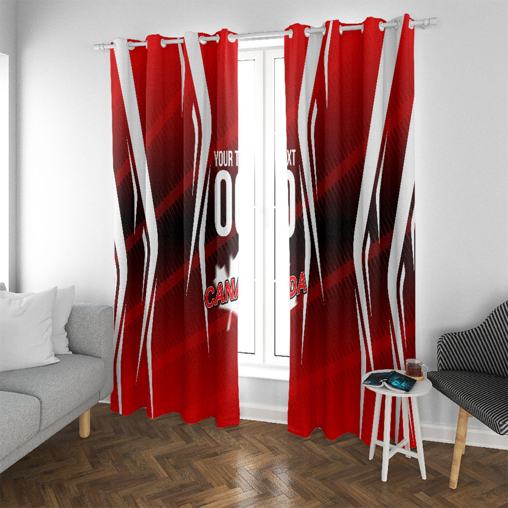 Custom Canada Soccer Player Window Curtain Go Canada Maple Leaf