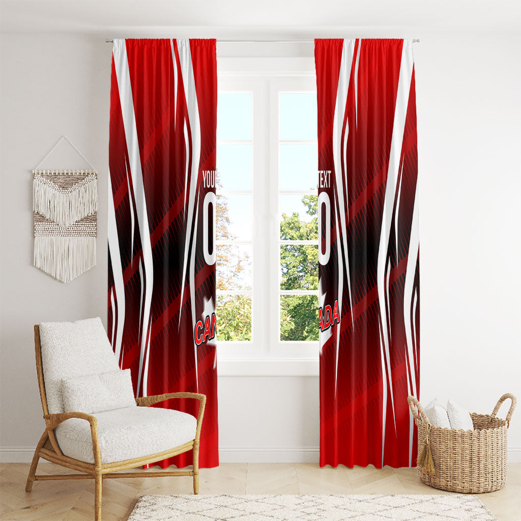 Custom Canada Soccer Player Window Curtain Go Canada Maple Leaf