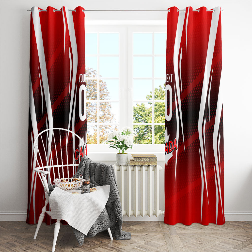 Custom Canada Soccer Player Window Curtain Go Canada Maple Leaf