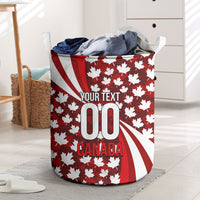 Personalized Canada Football Laundry Basket Maple Leaf Pattern - Moose Soccer Mascot