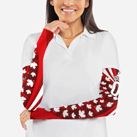 Personalized Canada Football Arm Sleeves Maple Leaf Pattern - Moose Soccer Mascot