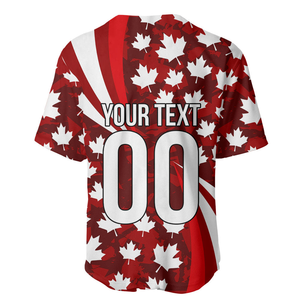 Personalized Canada Football Baseball Jersey Maple Leaf Pattern - Moose Soccer Mascot