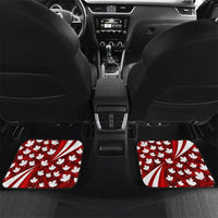 Personalized Canada Football Car Mats Maple Leaf Pattern - Moose Soccer Mascot