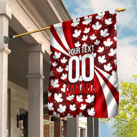 Personalized Canada Football Garden Flag Maple Leaf Pattern - Moose Soccer Mascot