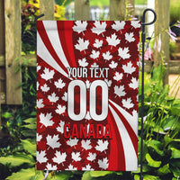 Personalized Canada Football Garden Flag Maple Leaf Pattern - Moose Soccer Mascot