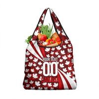 Personalized Canada Football Grocery Bag Maple Leaf Pattern - Moose Soccer Mascot