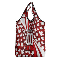Personalized Canada Football Grocery Bag Maple Leaf Pattern - Moose Soccer Mascot