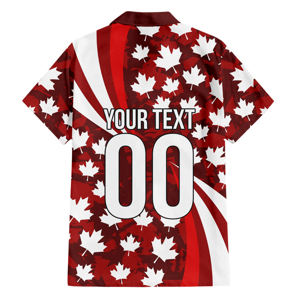 Personalized Canada Football Hawaiian Shirt Maple Leaf Pattern - Moose Soccer Mascot