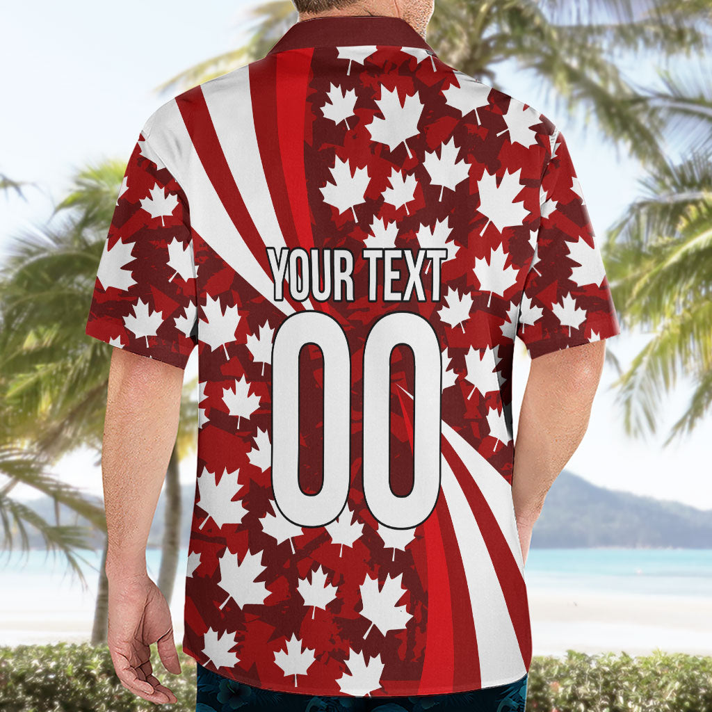 Personalized Canada Football Hawaiian Shirt Maple Leaf Pattern - Moose Soccer Mascot