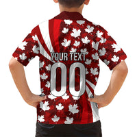 Personalized Canada Football Kid Hawaiian Shirt Maple Leaf Pattern - Moose Soccer Mascot