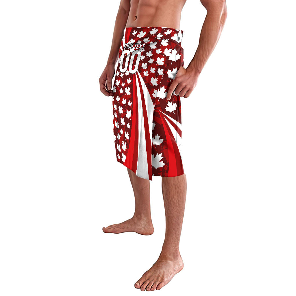 Personalized Canada Football Lavalava Maple Leaf Pattern - Moose Soccer Mascot