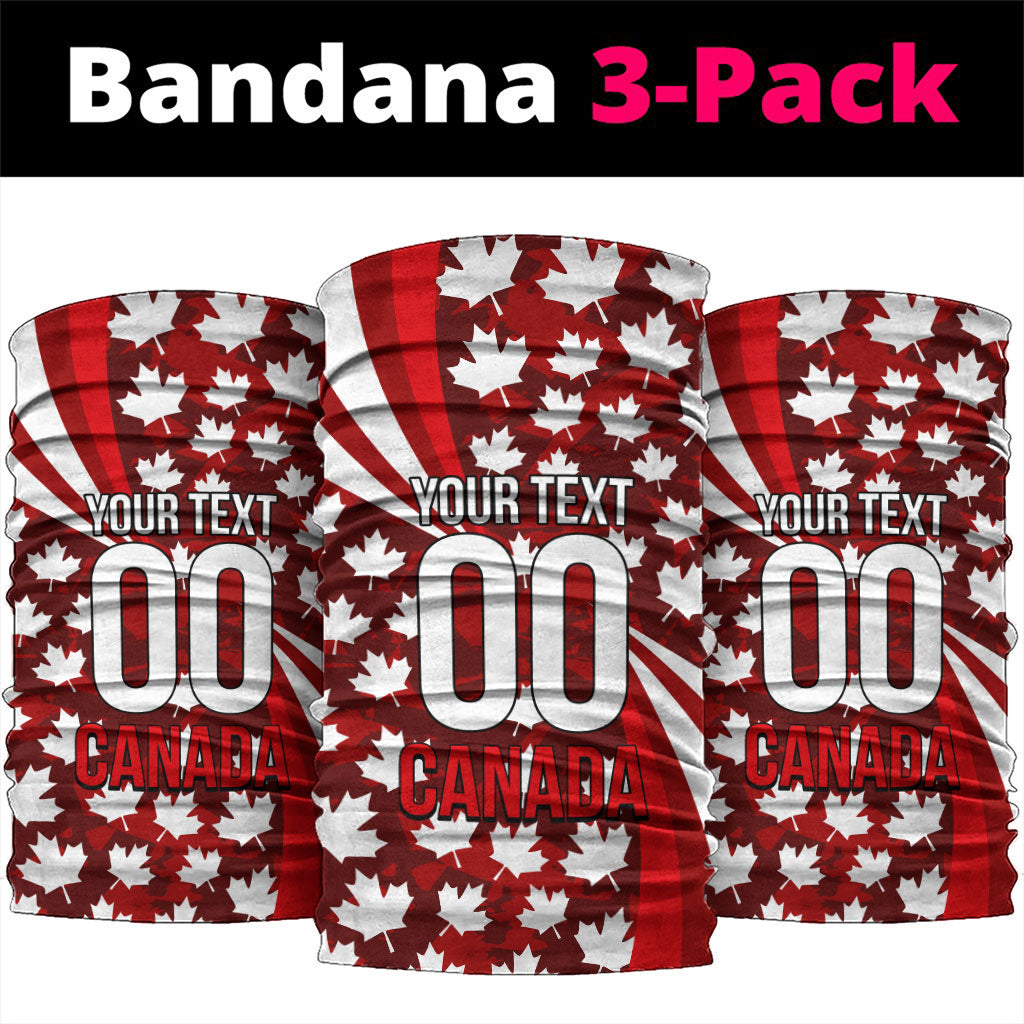 Personalized Canada Football Neck Gaiter Maple Leaf Pattern - Moose Soccer Mascot