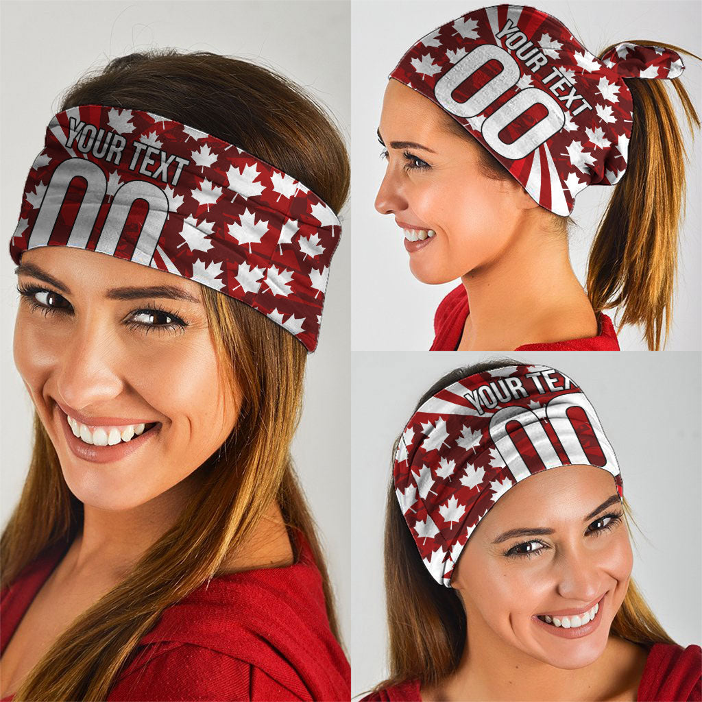 Personalized Canada Football Neck Gaiter Maple Leaf Pattern - Moose Soccer Mascot