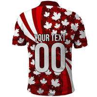 Personalized Canada Football Polo Shirt Maple Leaf Pattern - Moose Soccer Mascot