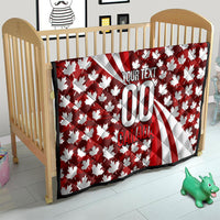 Personalized Canada Football Quilt Maple Leaf Pattern - Moose Soccer Mascot