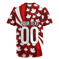 Personalized Canada Football Rugby Jersey Maple Leaf Pattern - Moose Soccer Mascot