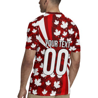 Personalized Canada Football Rugby Jersey Maple Leaf Pattern - Moose Soccer Mascot