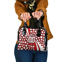 Personalized Canada Football Shoulder Handbag Maple Leaf Pattern - Moose Soccer Mascot