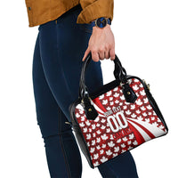 Personalized Canada Football Shoulder Handbag Maple Leaf Pattern - Moose Soccer Mascot
