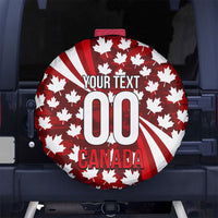 Personalized Canada Football Spare Tire Cover Maple Leaf Pattern - Moose Soccer Mascot