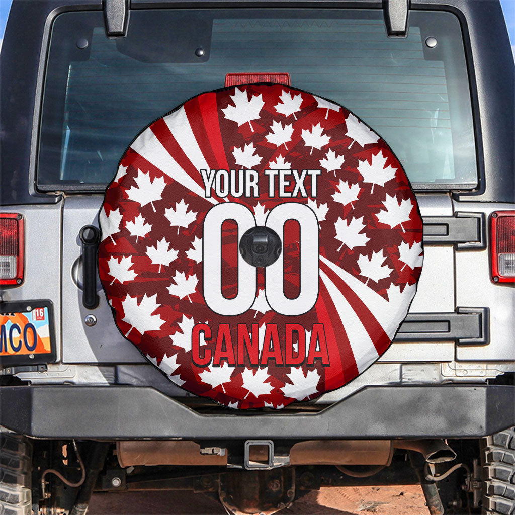 Personalized Canada Football Spare Tire Cover Maple Leaf Pattern - Moose Soccer Mascot