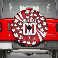 Personalized Canada Football Spare Tire Cover Maple Leaf Pattern - Moose Soccer Mascot