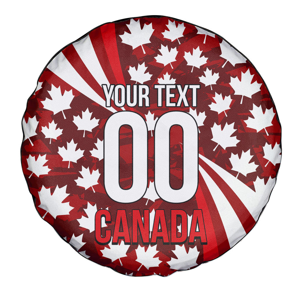 Personalized Canada Football Spare Tire Cover Maple Leaf Pattern - Moose Soccer Mascot