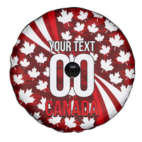 Personalized Canada Football Spare Tire Cover Maple Leaf Pattern - Moose Soccer Mascot