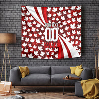 Personalized Canada Football Tapestry Maple Leaf Pattern - Moose Soccer Mascot