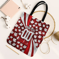 Personalized Canada Football Tote Bag Maple Leaf Pattern - Moose Soccer Mascot