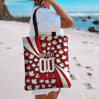 Personalized Canada Football Tote Bag Maple Leaf Pattern - Moose Soccer Mascot