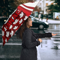Personalized Canada Football Umbrella Maple Leaf Pattern - Moose Soccer Mascot