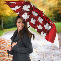 Personalized Canada Football Umbrella Maple Leaf Pattern - Moose Soccer Mascot